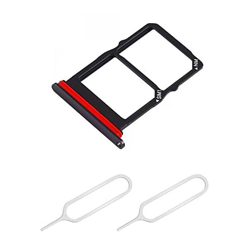 THE TECH DOCTOR Reemplazo Dual SIM Card/Nano Adapter Tray para Huawei P30 6.1 pulgadas 2019 con 2x Sim Pin Open Eyector Tool (negro)