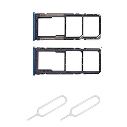 THE TECH DOCTOR Ranura para tarjeta SIM de repuesto para Xiaomi Redmi Note 9 / Note 9S / Note 9 Pro con 2 x Sim Pin Open Ejector Tool (gris)