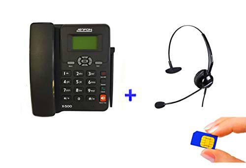 Telefono Sobremesa con Tarjeta SIM + Auriculares