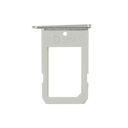 SparFix Tarjeta SIM Plateado Silver para Samsung Galaxy S6 Edge G925 F Blanco