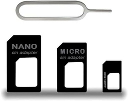 Adaptador de tarjeta Nano SIM 3 en 1, kit adaptador de tarjeta SIM (1 paquete)