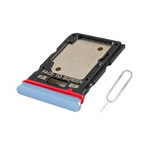 Eonpam Bandeja de ranura para tarjeta SIM dual original de repuesto para Xiaomi Redmi Note 11 Pro+ Plus 5G Incl Pin SIM (blanco)