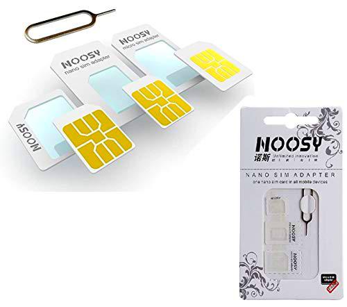 Noosy® - Adaptador Nano SIM y Micro SIM - Juego completo de 3 para todos los smartphones