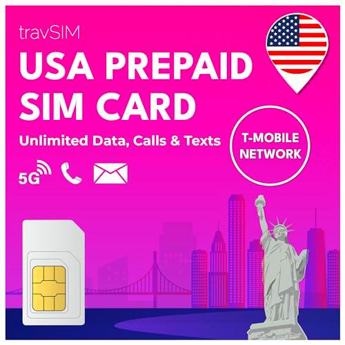 travSIM Tarjeta SIM USA | Red T-Mobile | Datos ilimitados