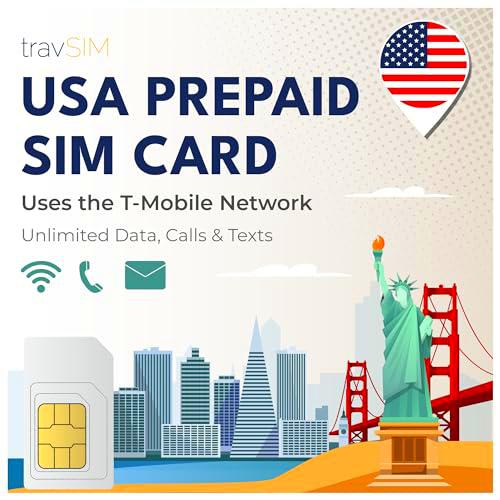 travSIM USA SIM Card | Red T-Mobile | Datos ilimitados