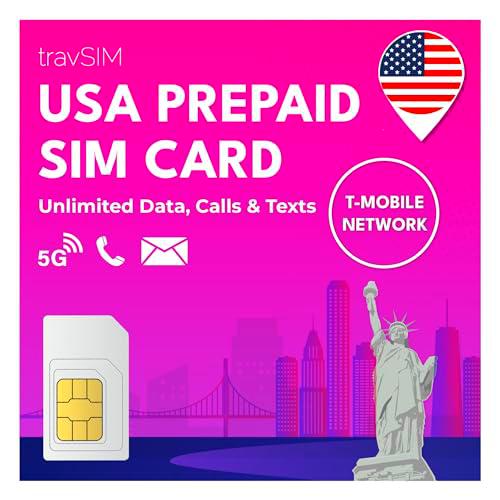 travSIM Tarjeta SIM USA | Red T-Mobile | Datos ilimitados