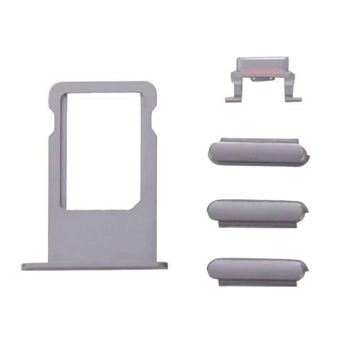 HOUSEPC Kit 3 En 1 Volumen + Alimentación + Puerto Sim para iPhone 6S Plus Gris