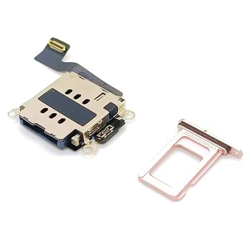 Bandeja SIM dual compatible con iPhone 13 rosa con lector de tarjetas SIM