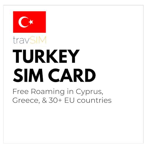 travSIM SIM Turquía | 37GB de Datos móviles | Itinerancia Gratuita en Chipre