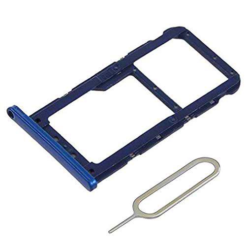 starmedia45 Huawei P20 Lite - Soporte para bandeja para cajón y ranura para tarjeta SIM Micro SD (azul + inyector)