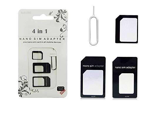 Adaptador 4 en 1 de tarjeta nano SIM a micro SIM para iPhone