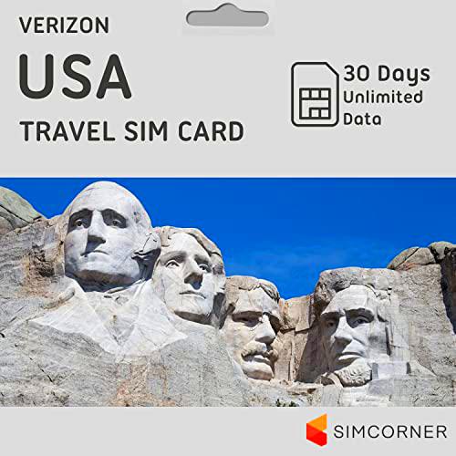 Verizon US SIM Card (datos 4G LTE, 30 días) - Tarjeta SIM de datos 5G 3 en 1