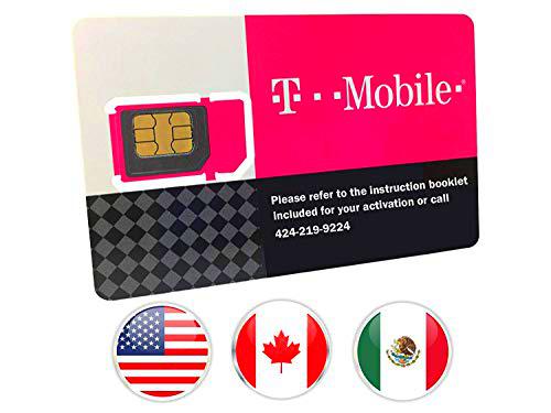 Smartbuy $ 75 PRELOAD T-Mobile One Plan de prepago SIM Card de conversación Ilimitado Texto Y Datos (4G LTE) + Texto Internacional