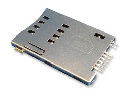 Conector, mini SIM, 6 pines, cubierta, memoria y conectores de tarjeta SIM