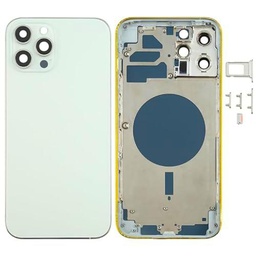 High-Tech Place - Funda con tapa para iPhone 12 Pro Max (incluye bandeja de tarjeta SIM y lente de cámara)