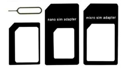 Mr. Gadget's Solutions Adaptador Nano Sim y adaptador Micro Sim y Nano a Micro Adaptador con aguja de pin de expulsión Sim