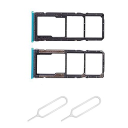 THE TECH DOCTOR Ranura de repuesto para tarjeta SIM única para Xiaomi Redmi Note 9 / Note 9S / Note 9 Pro con 2 x Sim Pin Open Ejector Tool (verde)