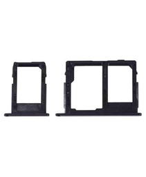 Genérico Bandeja Dual SIM Compatible para Samsung Galaxy J3 J5 J7 2017 Tarjeta Negro