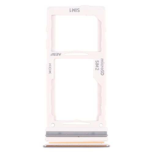 Compatible con Samsung Galaxy A52 5G / A52 4G / A72 / A52s / A72 5G Bandeja carro alojamiento trineo puerto Nano SIM Card Tray + puerto Nano SIM Card Tray/Micro SD Tray (Plata)