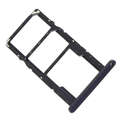 Para BLACKVIEW A85 Cajón Plástico Soporte Platino Lector Tarjeta SIM + SD Negro