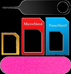 felixx SIM Adaptador - microSIM NanoSIM 5-in-1 Set