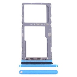 Repuesto compatible con TCL 10 TabMax - Bandeja de soporte para tarjeta SIM + compartimento para tarjeta SIM + ranura para tarjeta SD (Frost Blue)