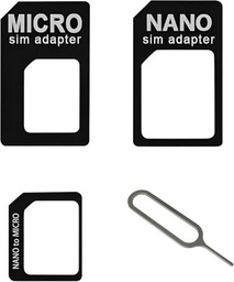 5 paquetes de adaptadores de tarjeta SIM 4 en 1, kit de convertidor SIM Nano Micro estándar