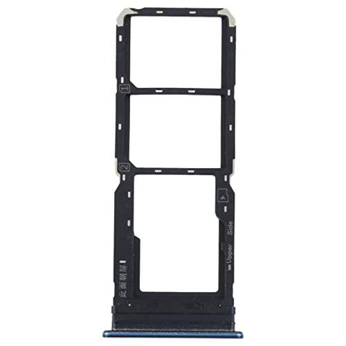 Generico Bandeja de Carcasa Trolley Tray Compatible con Vivo Y21 2021 / Y21S / Y21T Nano Tarjetero Sim1+ SIM 2 + Slot Slide Carcasa Memoria Micro SD Card (Azul Oscuro)