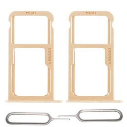 XUJLRL 2 Piezas Bandeja de Tarjeta Porta Dual SIM Ranura Compatible con Huawei P9 Soporte de la Ranura SIM (Oro)