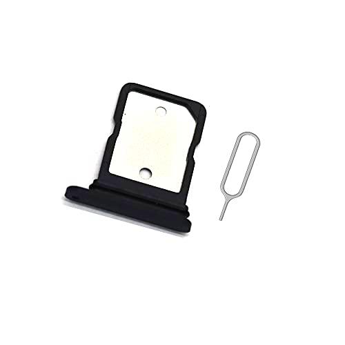 Ranura para tarjeta SIM Micro SD Memoria Bandeja Lector Soporte Parte Reemplazo Compatible para Google Pixel 5 SIM Pin (negro)