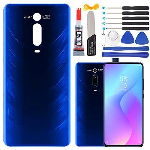 YHX-OU - Funda de batería de repuesto para Xiaomi Mi 9T Mi 9T Pro + herramienta de instalación + 1 tarjeta SIM (Glacier Blue)