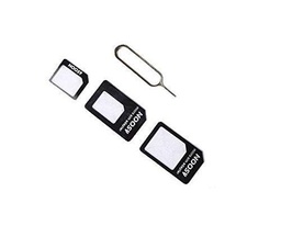 Noosy 222678 Kit Adaptador adaptadores Tarjetas SIM Card Micro Nano iPhone 5 4 4S iPad