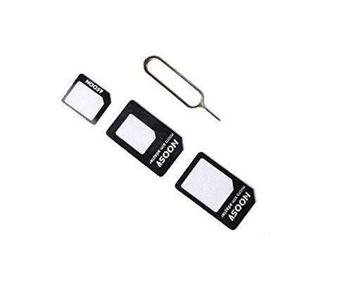 Noosy 222678 Kit Adaptador adaptadores Tarjetas SIM Card Micro Nano iPhone 5 4 4S iPad