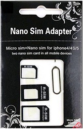 Kit 4 en 1 cable adaptador de tarjeta Micro SIM Extractor para Iphone 4