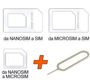 - Adaptador MICRO SIM a SIM card standard clásica