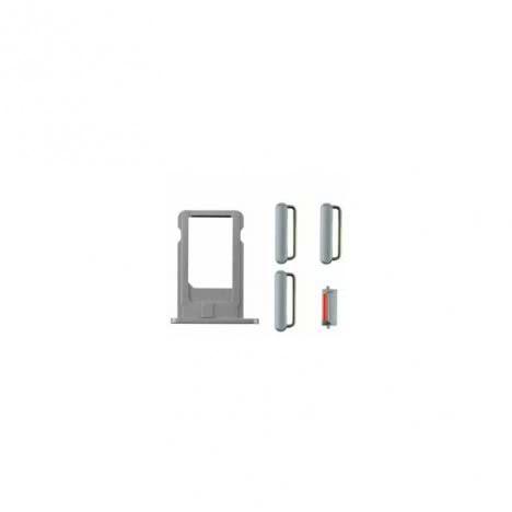 Generico Kit Botones Y Tarjetero Nano SIM iPhone 6 Gris