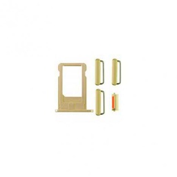 Generico Kit Botones Y Tarjetero Nano SIM iPhone 6 Dorado